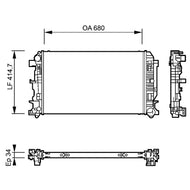 Radiador Valeo 735084 - Mi Refacción