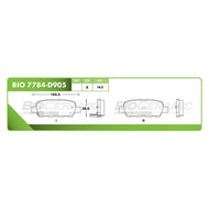 Balata Bioceramic Bio 7784-D905 - Mi Refacción