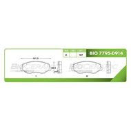 Balata Bioceramic Bio 7795-D914 - Mi Refacción