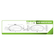 Balata Bioceramic Bio 8883-D1654 - Mi Refacción
