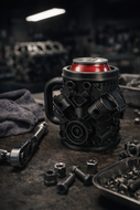 Porta Latas Motor V8