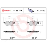 Balata Brembo P36008