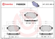 Balata Brembo P49063N - Mi Refacción