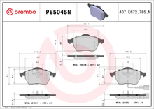 Cargar imagen en el visor de la galería, Balata Brembo P85045N - Mi Refacción