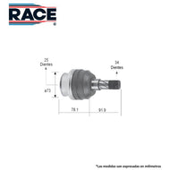 Junta Homocinética Race Rc-7029 - Mi Refacción