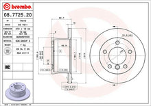 Cargar imagen en el visor de la galería, Disco Freno Brembo 08.7725.20 - Mi Refacción