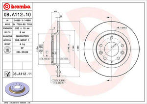 Disco Freno Brembo 08.A112.11 - Mi Refacción