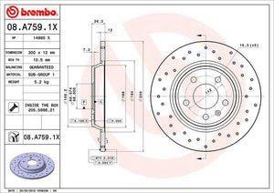 Disco Freno Brembo 08.A759.1X - Mi Refacción
