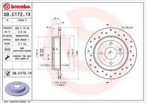 Disco Freno Brembo 08.C172.1X - Mi Refacción