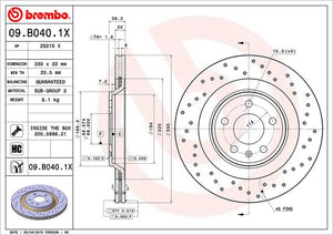 Disco Freno Brembo 09.B040.1X - Mi Refacción
