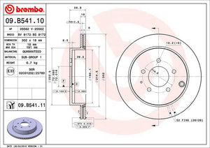 Disco Freno Brembo 09.B541.11 - Mi Refacción