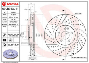 Disco Freno Brembo 09.B913.11 - Mi Refacción