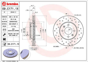 Disco Freno Brembo 09.C171.1X - Mi Refacción