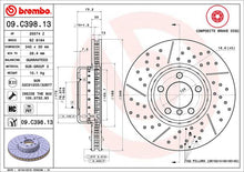 Cargar imagen en el visor de la galería, Disco Freno Brembo 09.C398.13 - Mi Refacción