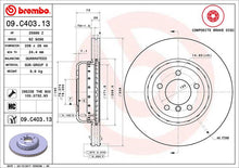 Cargar imagen en el visor de la galería, Disco Freno Brembo 09.C403.13 - Mi Refacción