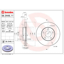 Cargar imagen en el visor de la galería, Disco Freno Brembo 09.D449.11 - Mi Refacción