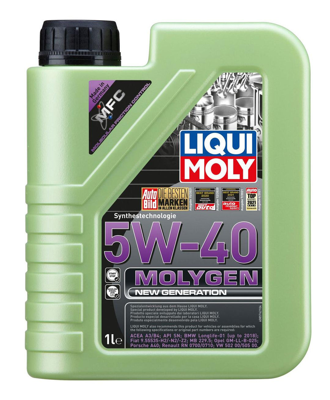 Aceite Liqui Moly 5W-40 Sintético 8576 - Mi Refacción