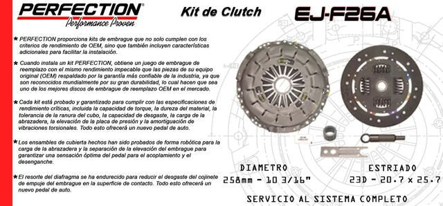 Kit Clutch Perfection Ej-F26A - Mi Refacción