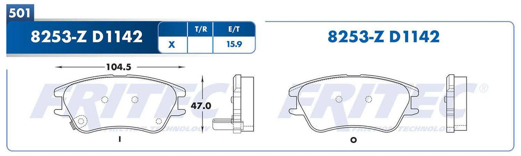 Balata Fritec Ftx8253-Z - Mi Refacción