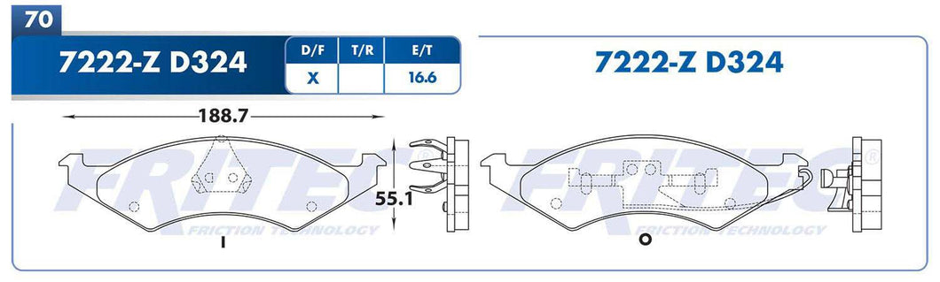 Balata Fritec M-7222-Z - Mi Refacción
