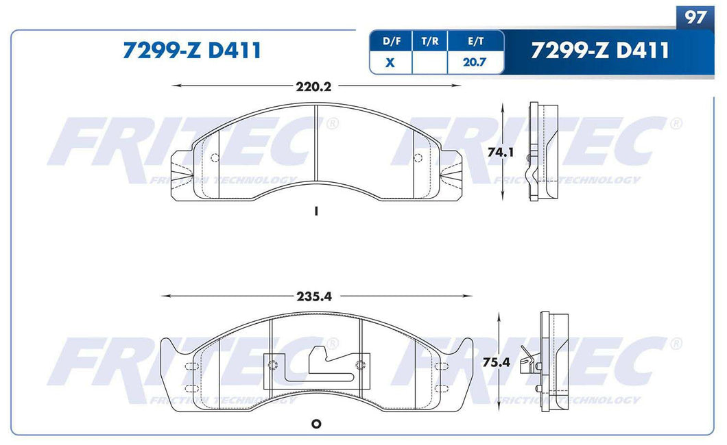 Balata Fritec M-7299-Z - Mi Refacción