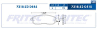 Balata Fritec M-7318-Z2 - Mi Refacción
