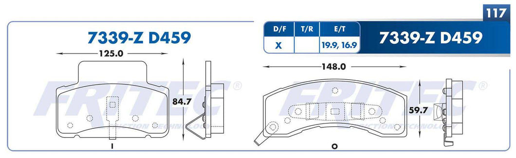 Balata Fritec M-7339-Z - Mi Refacción