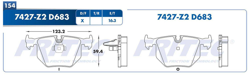 Balata Fritec M-7427-Z2 - Mi Refacción