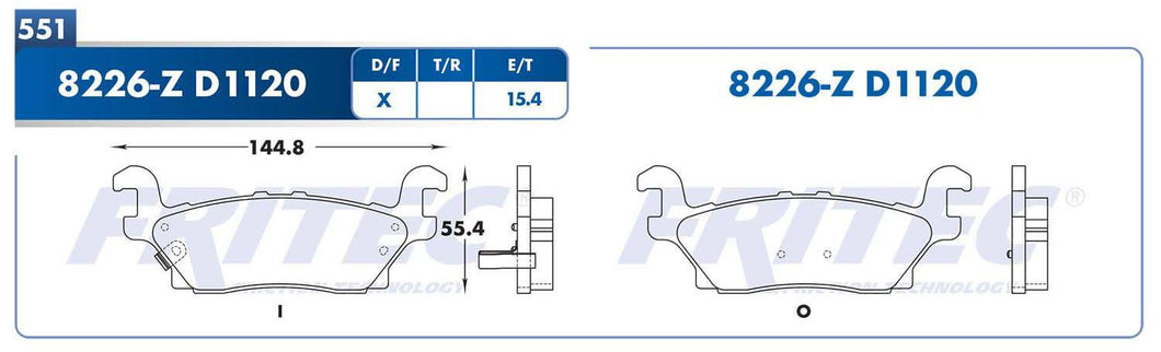 Balata Fritec M-8226-Z - Mi Refacción