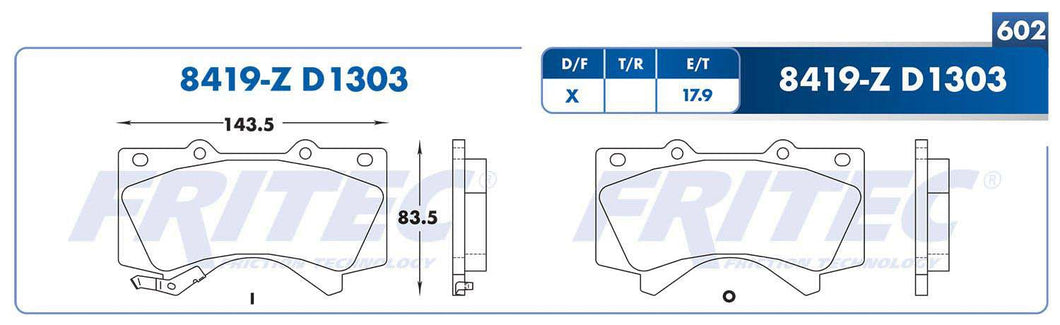 Balata Fritec M-8419-Z - Mi Refacción