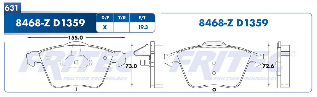 Balata Fritec M-8468-Z - Mi Refacción