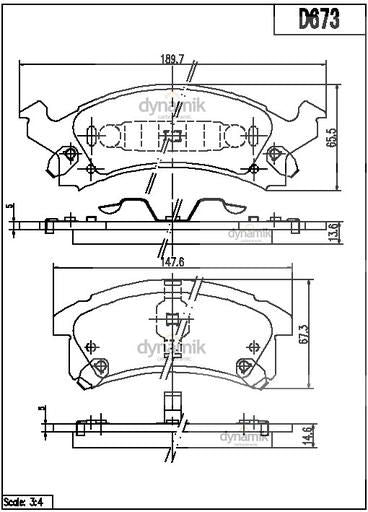 Balata Dynamik 7554D673 - Mi Refacción