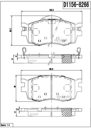 Balata Dynamik 8266D1156 - Mi Refacción