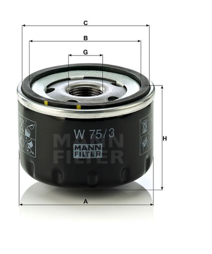 Filtro Aceite Mann-Filter W 75/3 - Mi Refacción