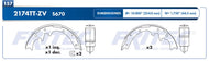 Balata Tambor Fritec Ow-2174Tt-Zv - Mi Refacción