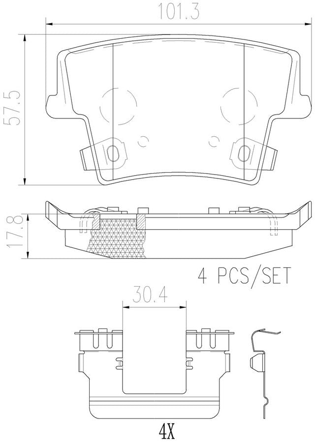 Balata Brembo P23175N - Mi Refacción