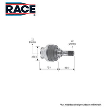 Cargar imagen en el visor de la galería, Junta Homocinética Race Rc-7040 - Mi Refacción