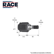 Cargar imagen en el visor de la galería, Junta Homocinética Race Rc-8471 - Mi Refacción