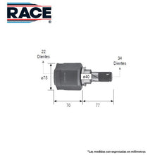 Cargar imagen en el visor de la galería, Junta Homocinética Race Rc-8638 - Mi Refacción