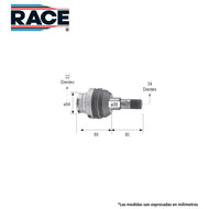 Junta Homocinética Race Rc-8651 - Mi Refacción