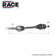 Flecha Homocinética Race Rf-8033 - Mi Refacción