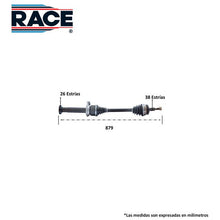 Cargar imagen en el visor de la galería, Flecha Homocinética Race Rf-8035 - Mi Refacción