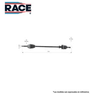 Flecha Homocinética Race Rf-8037 - Mi Refacción