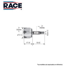 Cargar imagen en el visor de la galería, Junta Homocinética Race Rr-8122 - Mi Refacción