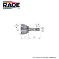 Junta Homocinética Race Rr-9019 - Mi Refacción