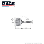 Junta Homocinética Race Rr-9211 - Mi Refacción