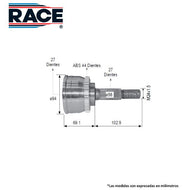 Junta Homocinética Race Rr-9223 - Mi Refacción