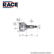 Junta Homocinética Race Rr-9273 - Mi Refacción