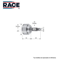 Junta Homocinética Race Rr-9297 - Mi Refacción