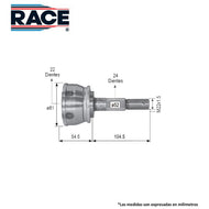 Junta Homocinética Race Rr-9406 - Mi Refacción
